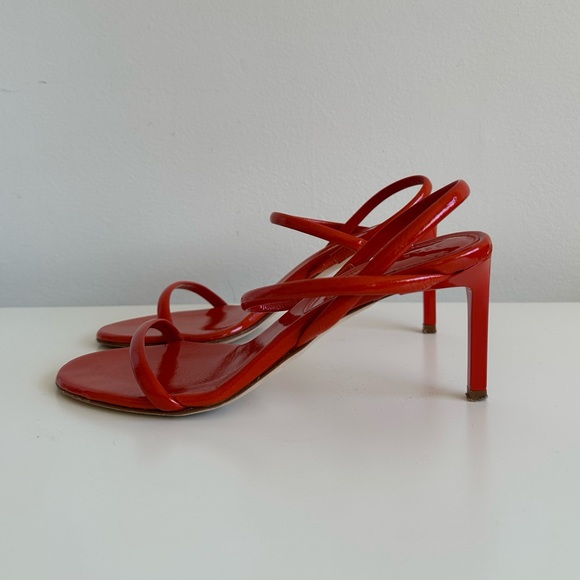 Dear Frances tomato red dash sandals strappy heels - Picture 4 of 9